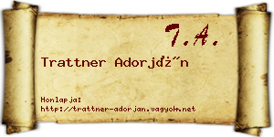 Trattner Adorján névjegykártya